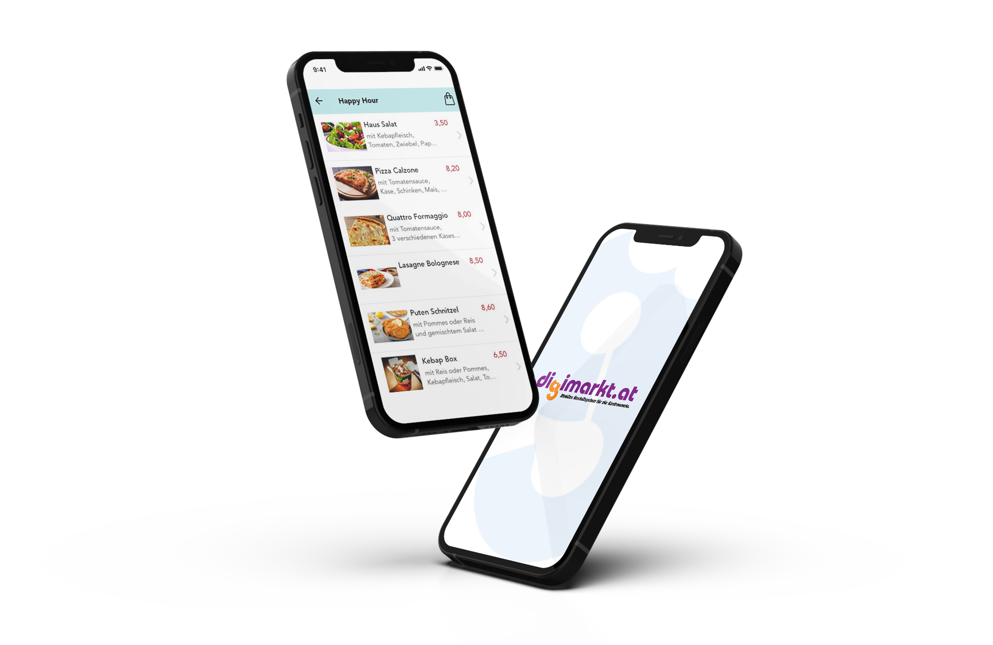 Orderado Mobile App für Essen Bestellung